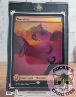 MTG Magic The Gathering Mountain APAC Promo Foil Year of the Dragon - Image 1