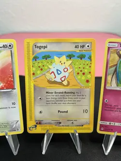 Togepi 114/147 Aquapolis Pokemon E-READER Card + 2 More Cards! - Image 2
