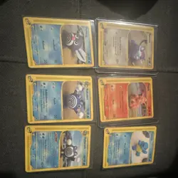 Pokemon TCG 6 Card Lot - Poliwag, Poliwhirl, Poliwrath, Rattata, Vulpix - Image 1