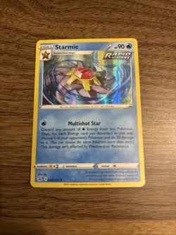 Pokemon TCG Fusion Strike Holo Rare Starmie Card - Image 1