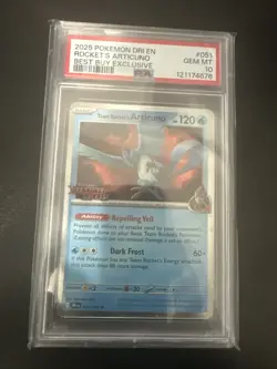 2025 POKEMON DRI EN-DESTINED RIVALS #051 TEAM ROCKET'S ARTICUNO PSA 10 - Image 1