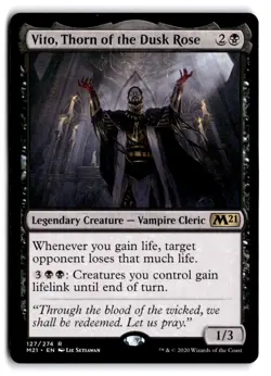 Vito, Thorn of the Dusk Rose - NM Near Mint - M21 Core Set 2021 #127 - MTG Magic - Image 1