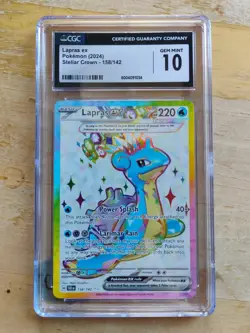 Pokemon TCG Lapras EX Stellar Crown 158/142 CGC 10 - Image 1