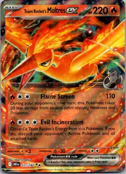 Team Rocket's Moltres ex 031/182 - SV10: Destined Rivals Pokemon Double Rare NM - Image 1