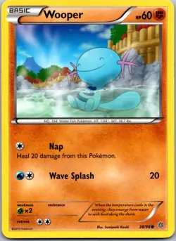 Wooper 38/98 - XY - Ancient Origins Pokemon Common LP - Image 1