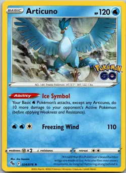 Articuno 024/078 - Pokemon GO Pokemon TCG NM Holofoil - Image 1