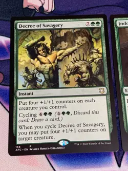 C1936 MAGIC GATHERING MTG FORGOTTEN REALMS DECREE SAVAGERY INDOMITABLE MIGHT NM - Image 2