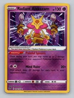 Radiant Alakazam #059/195 Radiant Rare Pokemon TCG SWSH12: Silver Tempest - Image 1