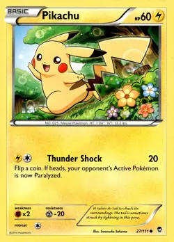 Pikachu #27/111 XY - Furious Fists Near Mint or Better - Pokemon Card - Image 1