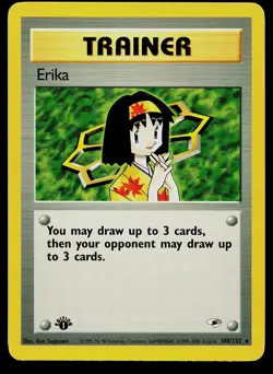 Pokemon Card - Erika 1st Edition Gym Heroes 100/132 Rare - Image 1