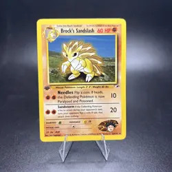 Pokemon Card - Brock's Sandslash Gym Heroes 23/132 Rare 1st Edition Near Mint -g - Image 1