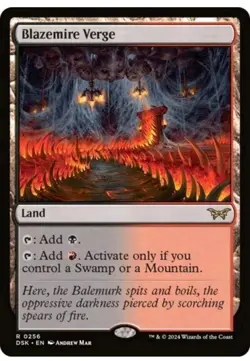1x MTG Blazemire Verge - Duskmourn Rare Land! NM Mint! - Image 1