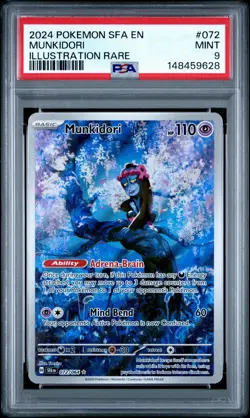 2024 POKEMON SFA EN-SHROUDED FABLE | ILLUSTRATION RARE MUNKIDORI 072 PSA 9 - Image 1