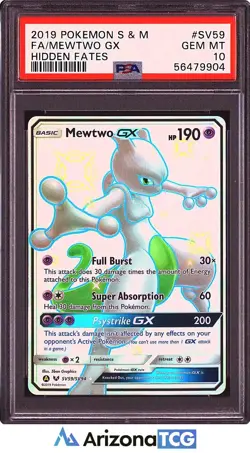 Pokemon 2019 Shiny Mewtwo GX SV59/SV94 Shiny Vault Hidden Fates GEM MINT PSA 10 - Image 1