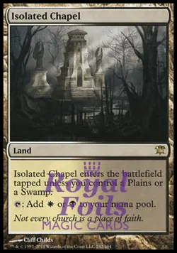 Isolated Chapel 1x FOIL ISD MTG Innistrad Rare NM white black land - Image 1
