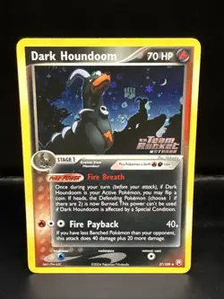 Pokemon TCG Dark Houndoom 37/109 Team Rocket Returns Reverse Holo Uncommon - Image 2