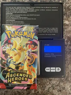 VERY HEAVY! 22.75 Pokemon TCG Ascended Heroes Booster Pack (SEALED) - Image 1
