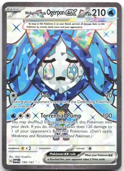 Wellspring Mask Ogerpon ex 194/167 Ultra Rare Twilight Masquerade Pokemon NM - Image 1