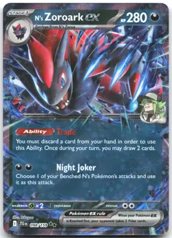 N's Zoroark ex 098/159 Double Rare Journey Together Pokemon Near Mint - Image 1