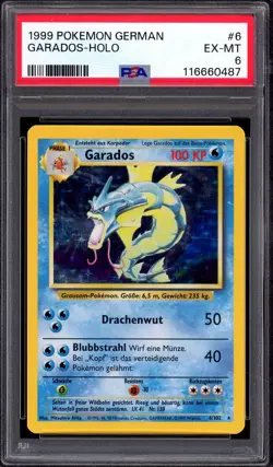 1999 Pokemon Game German Gyarados (Garados) Holo #6 PSA 6 EX-MT - Image 1