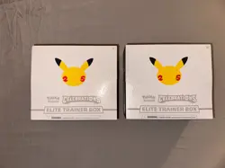 2x New Pokemon EMPTY Elite Trainer Box Celebrations Pikachu 25th + Dividers ETB - Image 1
