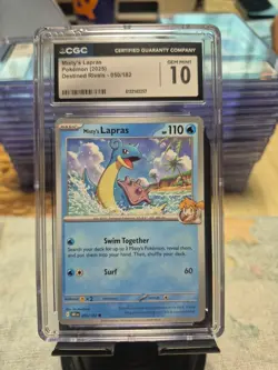 Misty's Lapras Pokemon Destined Rivals 050/182 Graded CGC Gem Mint 10 - Image 1