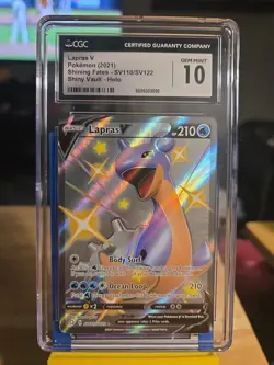 Pokemon TCG Lapras v Shining Fates Shiny Vault Full Art SV110/SV122 CGC 10 - Image 2