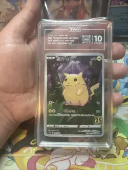 Pokemon Pikachu Japanese 25th Anniversary 001/028 Full Art TAG 10 Gem Mint - Image 1