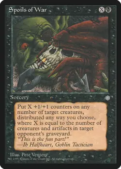 Spoils of War Ice Age HEAVILY PLD Black Rare MAGIC THE GATHERING CARD ABUGames - Image 1