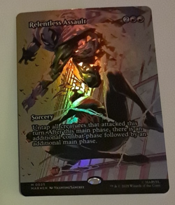 Relentless Assault Poster Comic FOIL NM Marvel Spiderman MTG MAGIC THE GATHERING - Image 1