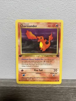 Pokemon Card Charmander Team Rocket 1st Edition Common 50/82 Light Play LP - Image 1