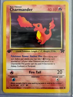 Pokemon Team Rocket Charmander #50/82 Common 1st Edition - Image 1
