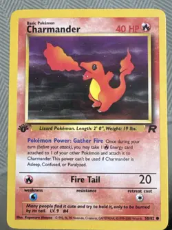 Pokemon TCG Charmander Team Rocket 1st Edition Card 50/82 - Image 1