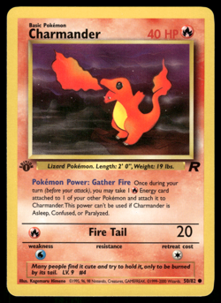 Pokemon TCG - Team Rocket - Charmander 50/82 1st Edition - P - Image 1