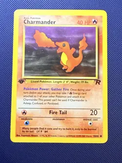 Pokemon Charmander TCG Team Rocket Series 50/82 Common Card 1st Edition - Image 1