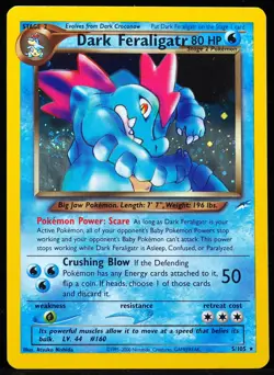 Dark Feraligatr #5/105 Neo Destiny NM Swirl Pokemon Card - Image 1