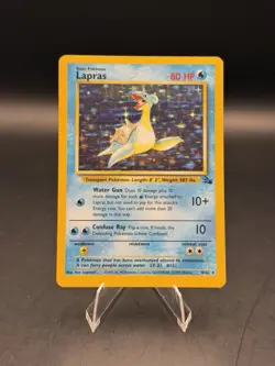 Pokemon TCG Lapras Fossil 10/62 Holo 1999-2000 NM - Image 1