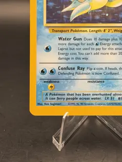 Pokemon TCG Lapras Fossil 10/62 Holo 1999-2000 NM - Image 3