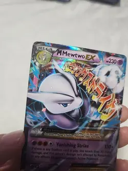 M Mewtwo EX Ultra Rare XY BREAKthrough 63/162 Pokemon DAMAGED - Image 3
