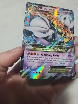 M Mewtwo EX Ultra Rare XY BREAKthrough 63/162 Pokemon DAMAGED - Image 5