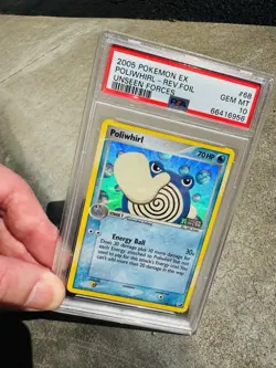 2005 Pokemon Ex Poliwhirl Unseen Forces Reverse Holo 68 Pop 23 Ultra Low PSA 10 - Image 1