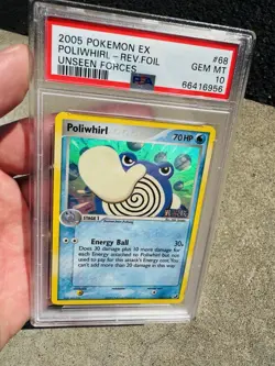 2005 Pokemon Ex Poliwhirl Unseen Forces Reverse Holo 68 Pop 23 Ultra Low PSA 10 - Image 2