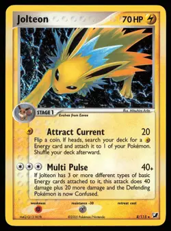 Jolteon 8/115 Holo Rare | LP | Unseen Forces | Pokemon TCG - VINTAGE 2005 - Image 1