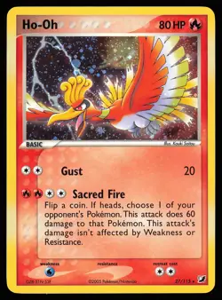 Ho-Oh 27/115 Holo Rare | LP | Unseen Forces | Pokemon TCG - VINTAGE 2005 - Image 1
