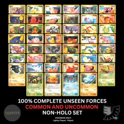 100% COMPLETE EX UNSEEN FORCES COMMON AND UNCOMMON SET POKEMON TCG LP/PL VINTAGE - Image 1
