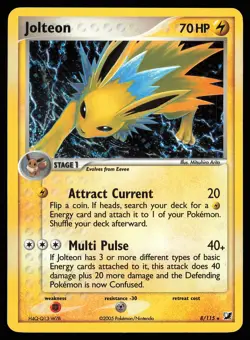 Jolteon 8/115 Holo Rare | PL | Unseen Forces | Pokemon TCG - VINTAGE 2005 - Image 1