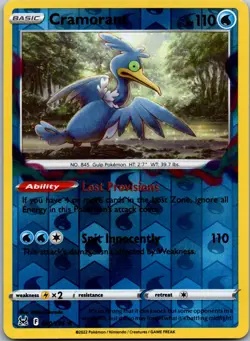 Cramorant 050/196 - SWSH11: Lost Origin Pokemon NM Reverse Holo - Image 1