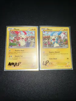 Pokemon TCG Plusle 31/111 & Minun 32/111 XY Furious Fists Connecting Art NM-LP - Image 3