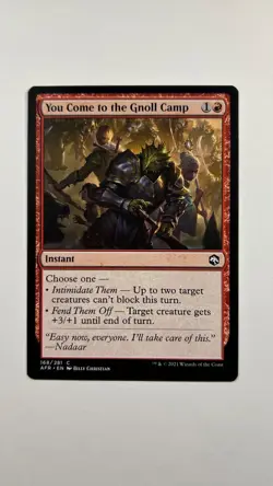 MTG Adventures in the Forgotten Realms You Come to the Gnoll Camp Foil 168/281 - Image 1