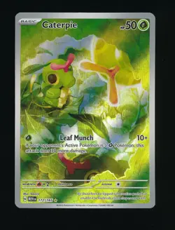 CATERPIE 2023 POKEMON SCARLET & VIOLET 151 ILLUSTRATION RARE HOLO 172/165 - Image 1